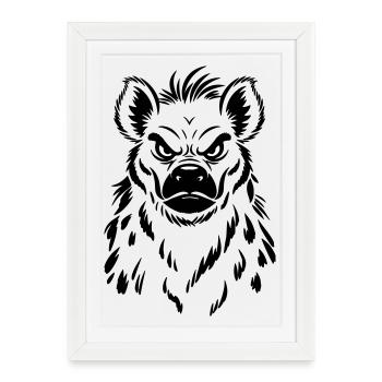 Hyena - Framed poster (27 × 37 cm) - white - Front