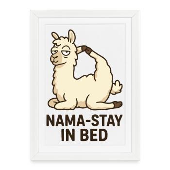 Lama Yoga - Framed poster (27 × 37 cm) - white - Front