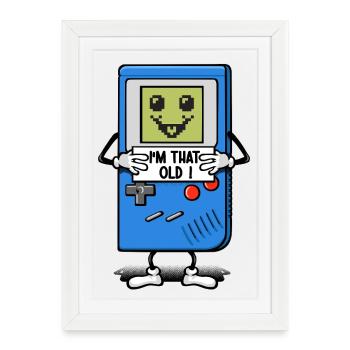 Aussi vieux qu’une console de jeu - Affiche encadrée (27 × 37 cm) - blanc - Devant