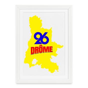 Drôme 26  - Affiche encadrée (27 × 37 cm) - blanc - Devant