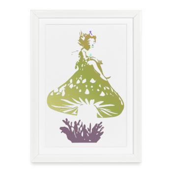 Fantasy mushroom - Framed poster (27 × 37 cm) - white - Front