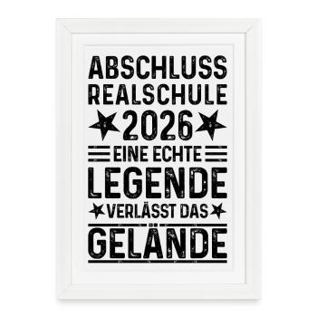 Diplôme du secondaire 2026 - Affiche encadrée (27 × 37 cm) - blanc - Devant