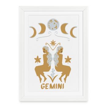 Gemini - Gemini Zodiac Sign - Framed poster (27 × 37 cm) - white - Front