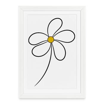 FLEUR. NATURE. ROMANTIQUE. ANNIVERSAIRE. HAPPY - Affiche encadrée (27 × 37 cm) - blanc - Devant