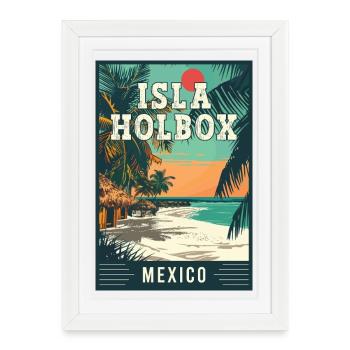 Experience Paradise on Isla Holbox in Mexico - Framed poster (27 × 37 cm) - white - Front