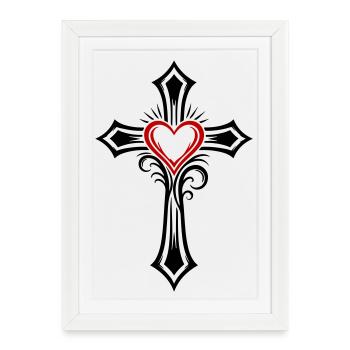 Amour croisé - Affiche encadrée (27 × 37 cm) - blanc - Devant