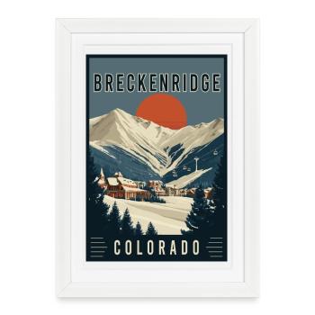 Discover Landscape of Breckenridge in Colorado - Framed poster (27 × 37 cm) - white - Front