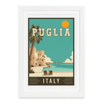 Explore Southern Charm of Puglia in Italy - Framed poster (27 × 37 cm) - white - Front