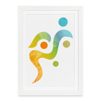 Yoga design_27 - Affiche encadrée (27 × 37 cm) - blanc - Devant
