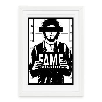 Célèbre Victime Fichier Chemise – Streetwear foncé - Affiche encadrée (27 × 37 cm) - blanc - Devant
