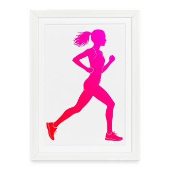 Idée cadeau pour un coureur avec course à pied - Affiche encadrée (27 × 37 cm) - blanc - Devant