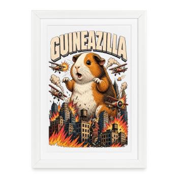 GUINEAZILLA - Affiche encadrée (27 × 37 cm) - blanc - Devant