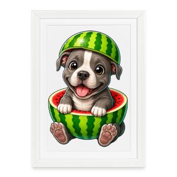 Représente un personnage animal joueur, met en valeur tout - Affiche encadrée (27 × 37 cm) - blanc - Devant