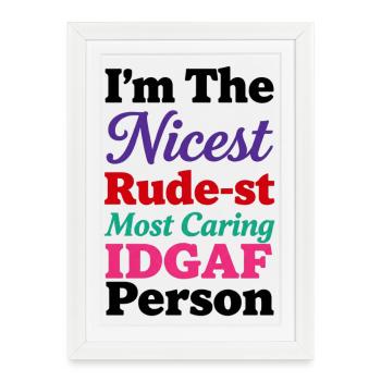 The nicest color villain - Framed poster (27 × 37 cm) - white - Front
