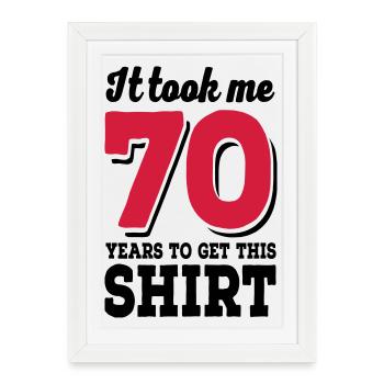 70th birthday - Framed poster (27 × 37 cm) - white - Front
