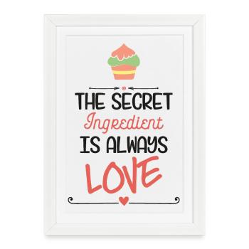 Secret Ingredient Love – Baking Design - Affiche encadrée (27 × 37 cm) - blanc - Devant