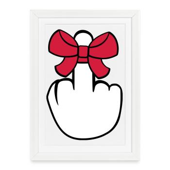 branleur spectacle majeur insulte baise vous f - Affiche encadrée (27 × 37 cm) - blanc - Devant