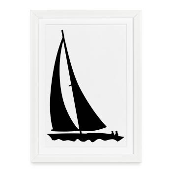 voile - Affiche encadrée (27 × 37 cm) - blanc - Devant