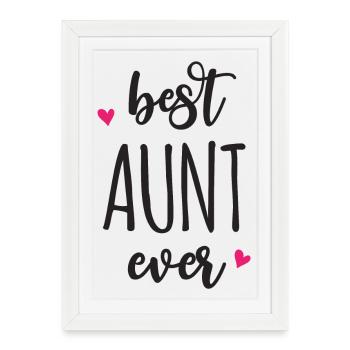 Meilleure tante de tous les temps - Affiche encadrée (27 × 37 cm) - blanc - Devant