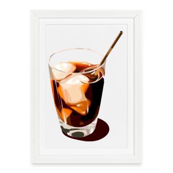 Coffee Drink Illustration - Framed poster (27 × 37 cm) - white - Front