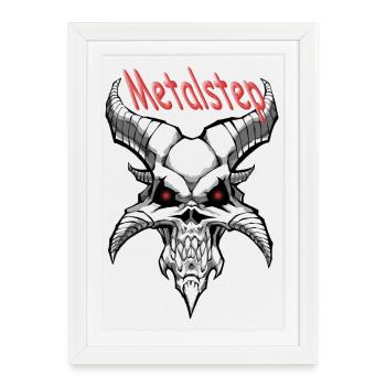 Metal step - Affiche encadrée (27 × 37 cm) - blanc - Devant