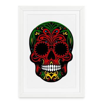 Santa Muerte | Skull Celebration - Framed poster (27 × 37 cm) - white - Front