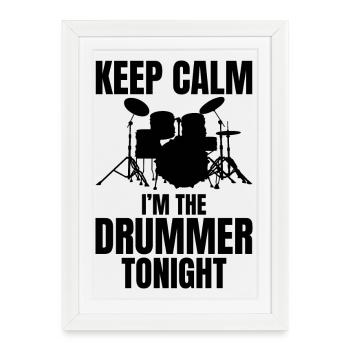 Drummer Quote - Framed poster (27 × 37 cm) - white - Front