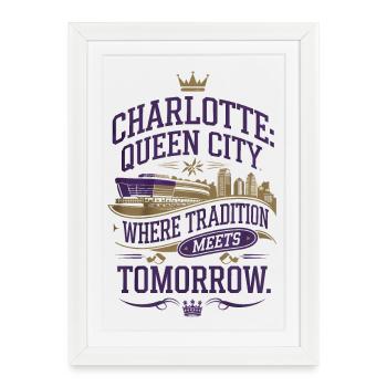 Charlotte: Queen City, Where Tradition Meets - Framed poster (27 × 37 cm) - white - Front