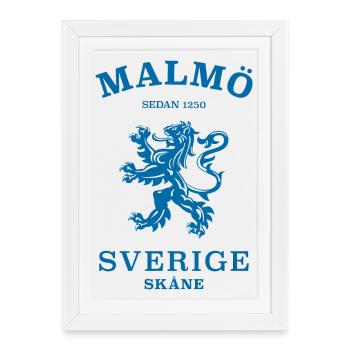 MALMÖ, Sverige, Suède - Affiche encadrée (27 × 37 cm) - blanc - Devant