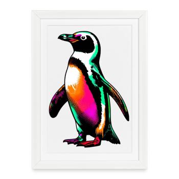 Pingouin - Affiche encadrée (27 × 37 cm) - blanc - Devant