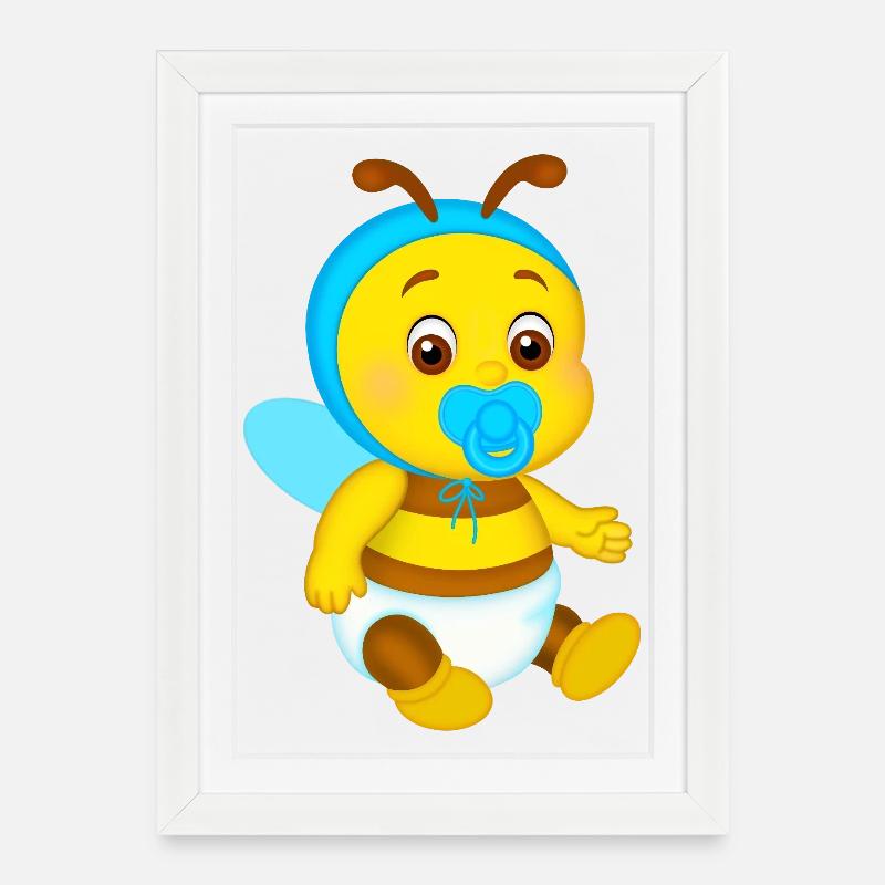 BABEE Garçon - Affiche encadrée (27 × 37 cm) - blanc