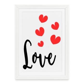 LOVE. COUPLE. JUST MARRIED. EVJF. VALENTINE'S DAY. - Framed poster (27 × 37 cm) - white - Front