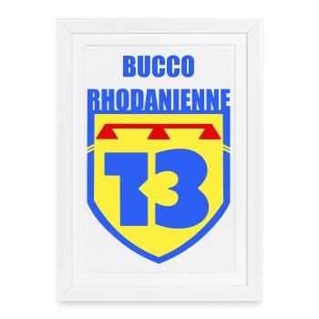Blason 13 Bucco Rhodanienne - Affiche encadrée (27 × 37 cm) - blanc - Devant