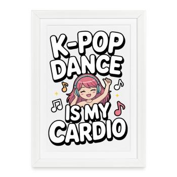 K-Pop Dance Funny Korea - Framed poster (27 × 37 cm) - white - Front