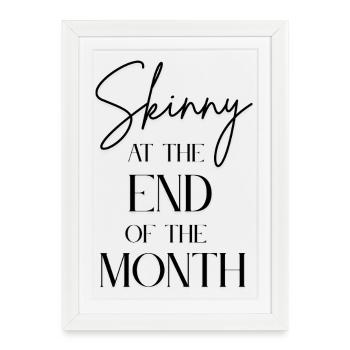 T-shirt skinny 3 - Affiche encadrée (27 × 37 cm) - blanc - Devant