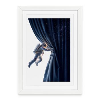 Behind the Universe – The Cosmic Curtain - Framed poster (27 × 37 cm) - white - Front