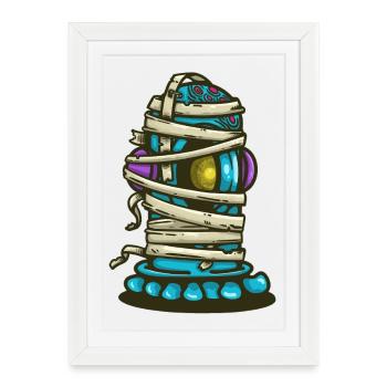 Alien wrapped in bandages - Framed poster (27 × 37 cm) - white - Front