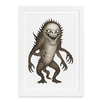 BUG #9 - dark hell - Framed poster (27 × 37 cm) - white - Front