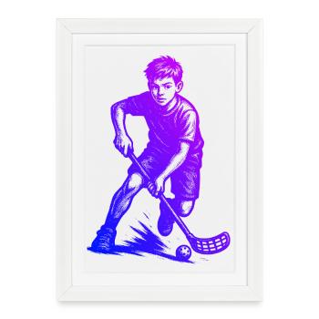 Floorball style for every occasion - Framed poster (27 × 37 cm) - white - Front