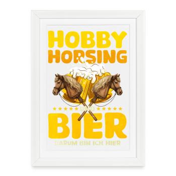 45 Passe-temps et bière C’est pour ça que je suis là - Affiche encadrée (27 × 37 cm) - blanc - Devant