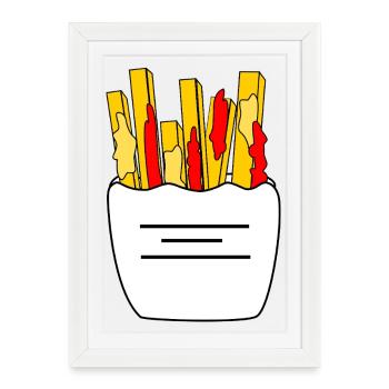 Pommes_Schranke - Affiche encadrée (27 × 37 cm) - blanc - Devant