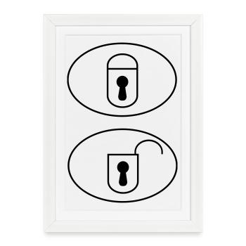 Car Remote Control Buttons - Framed poster (27 × 37 cm) - white - Front