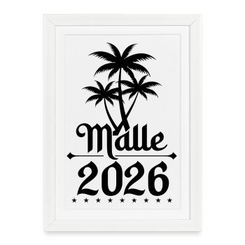 Malle 2026 - Affiche encadrée (27 × 37 cm) - blanc - Devant
