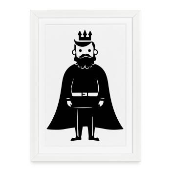 King Man - Framed poster (27 × 37 cm) - white - Front