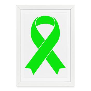Awareness Ribbon - Framed poster (27 × 37 cm) - white - Front
