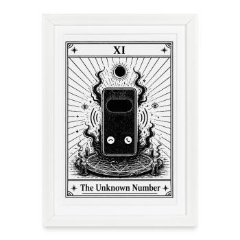 Unknown number | Tarot Card Everyday - Framed poster (27 × 37 cm) - white - Front