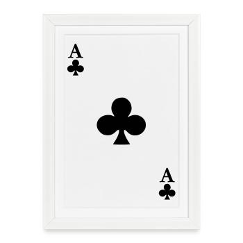 As de Trefle - Affiche encadrée (27 × 37 cm) - blanc - Devant