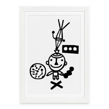 Kinderspiel I t-shirt - Framed poster (27 × 37 cm) - white - Front