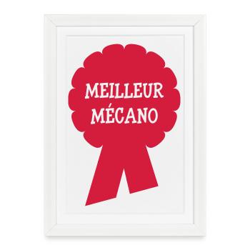 Meilleur Mécano - Affiche encadrée (27 × 37 cm) - blanc - Devant