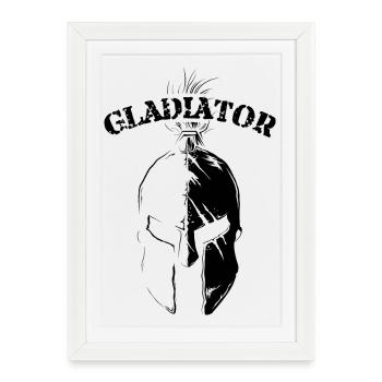 Ailes De Voiture De Sport Oiseau Illustration Logo Voitures - Affiche encadrée (27 × 37 cm) - blanc - Devant